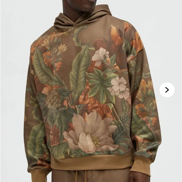 Fashion Nova Brown and Green Camouflage Hoodie - Picture 2 of 4